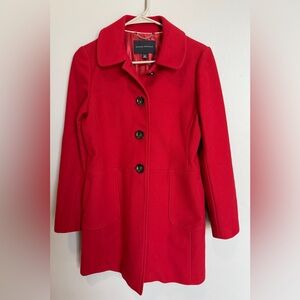 Banana Republic Bold Red Pea Coat